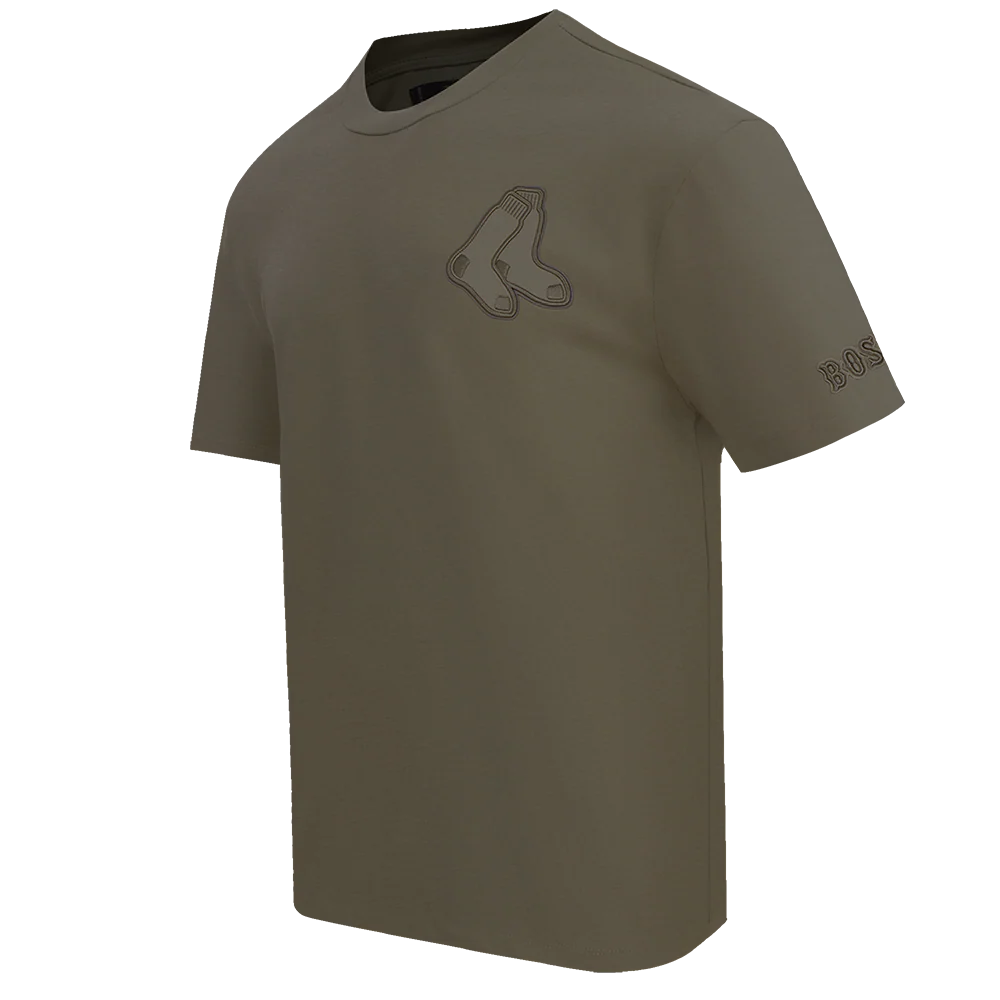 MLB BOSTON RED SOX NEUTRAL MEN'S DROP SHOULDER TOP (DARK TAUPE) - Image 2