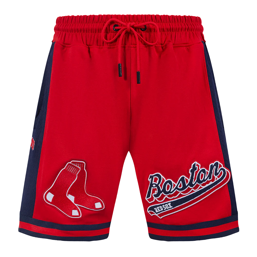 MLB BOSTON RED SOX SCRIPT TAIL MEN'S DOUBLE KNIT 2.0 SHORT (RED/MIDNIGHT NAVY/RED) - Image 2