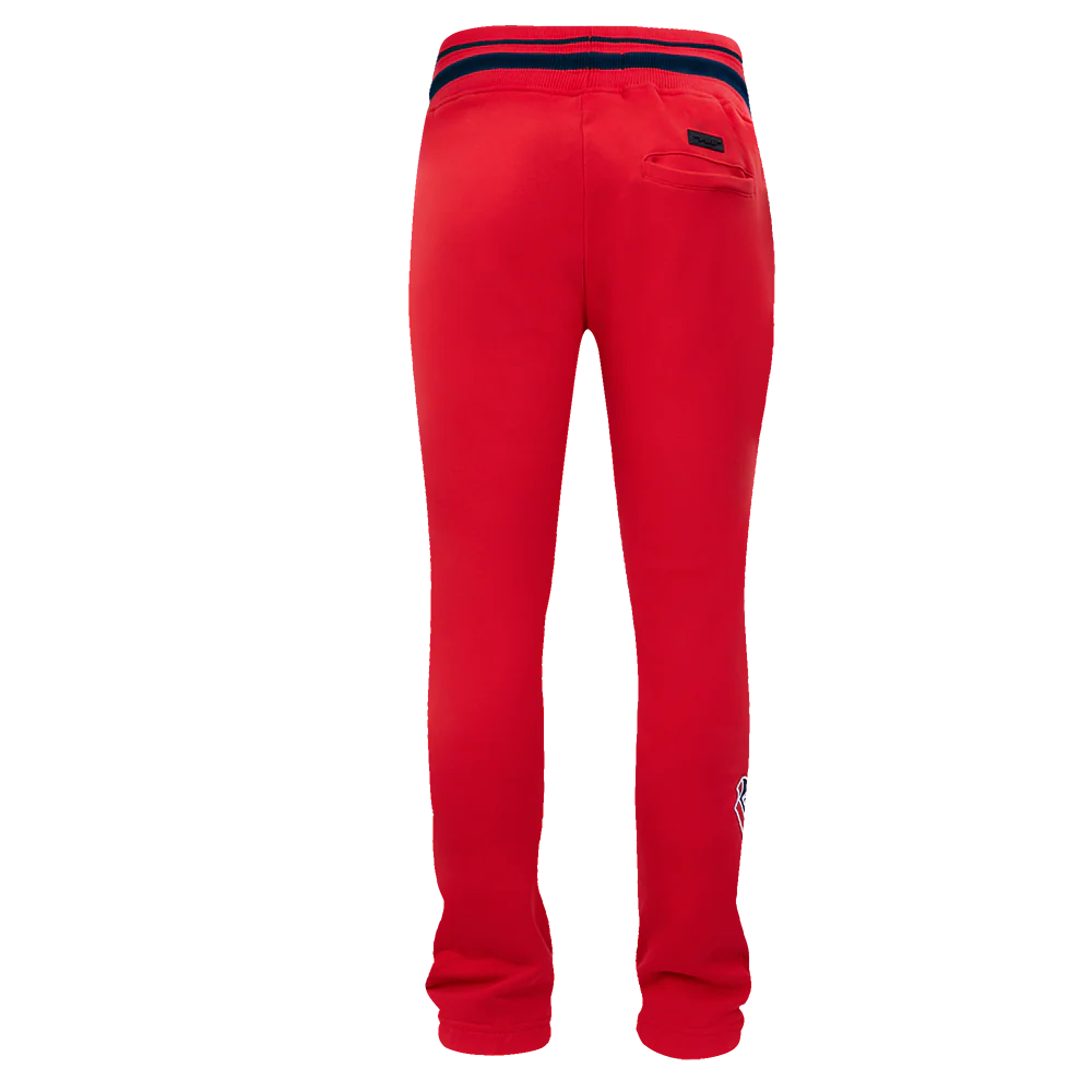 MLB BOSTON RED SOX SCRIPT TAIL MEN'S RIB FLEECE SWEATPANT (RED/MIDNIGHT NAVY/RED) - Image 4