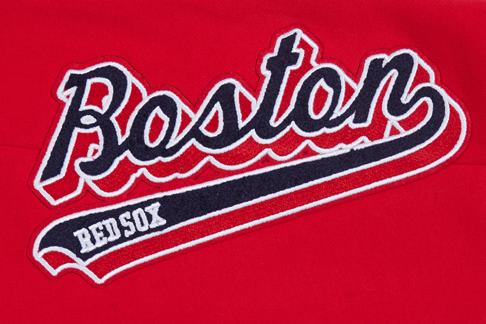 MLB BOSTON RED SOX SCRIPT TAIL MEN'S RIB FLEECE SWEATPANT (RED/MIDNIGHT NAVY/RED) - Image 7