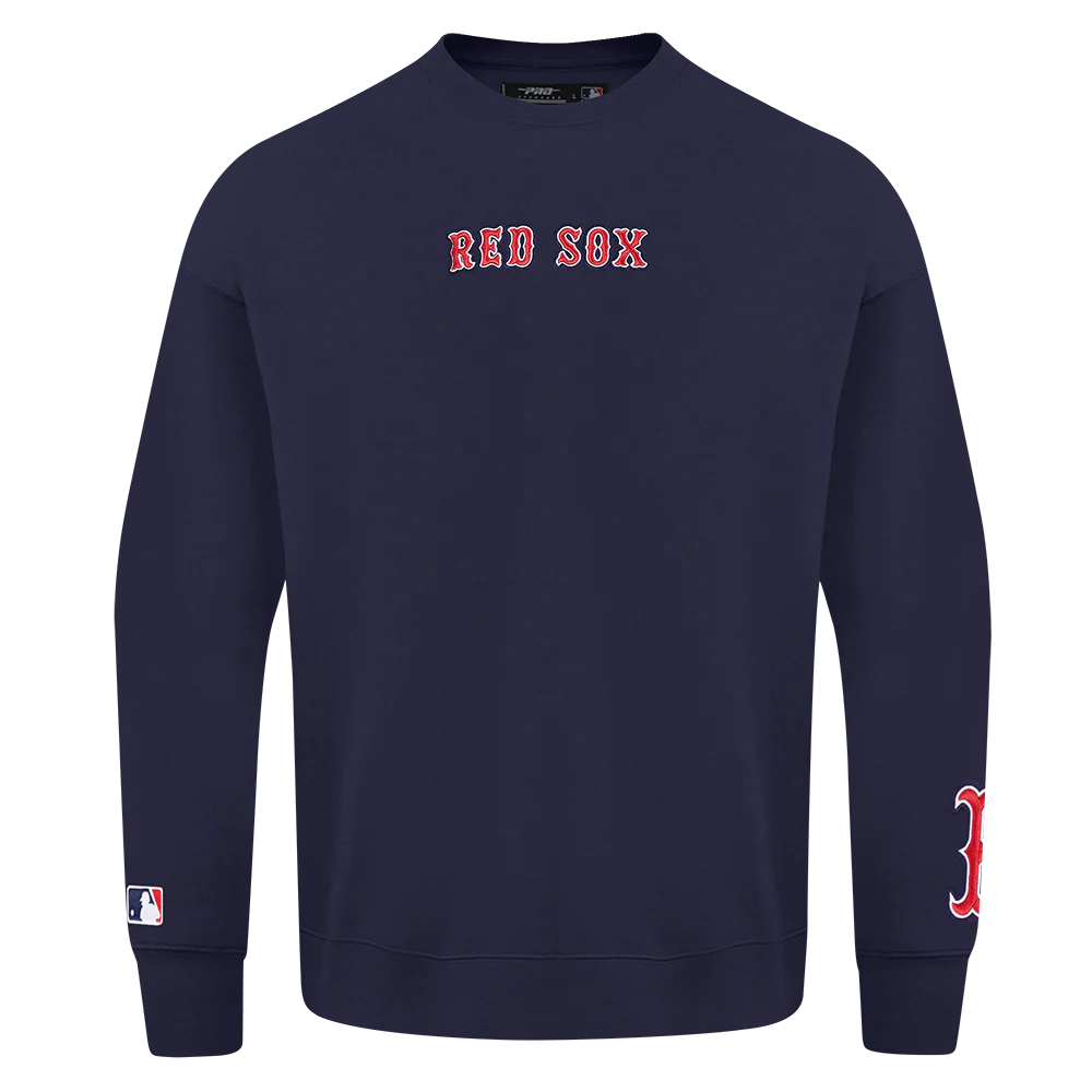 MLB BOSTON RED SOX WINGSPAN MEN'S DROP SHOULDER FLEECE CREWNECK (MIDNIGHT NAVY) - Image 3