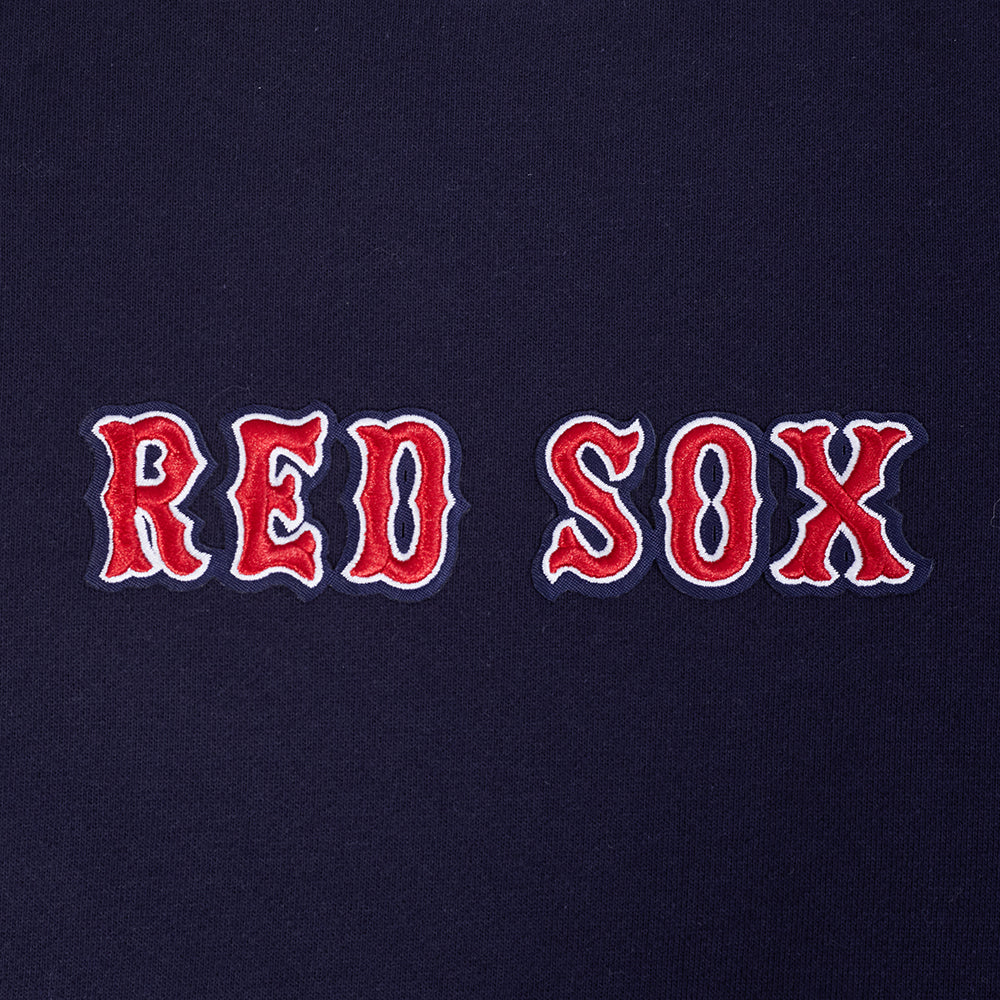 MLB BOSTON RED SOX WINGSPAN MEN'S DROP SHOULDER FLEECE CREWNECK (MIDNIGHT NAVY) - Image 7