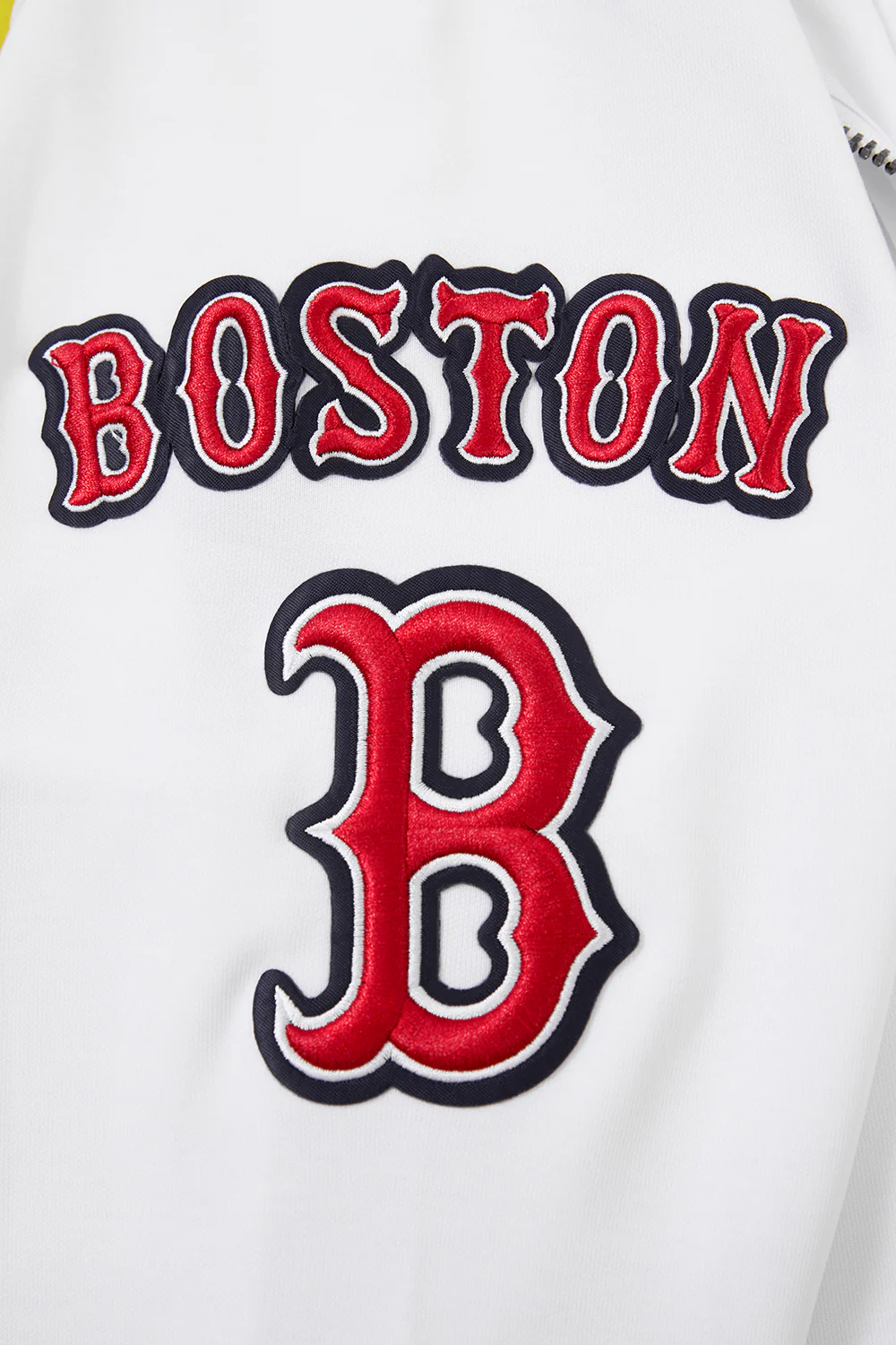 MLB BOSTON RED SOX CLASSIC CHENILLE MEN'S FULL ZIP PULLOVER HOODIE (WHITE) - Image 7