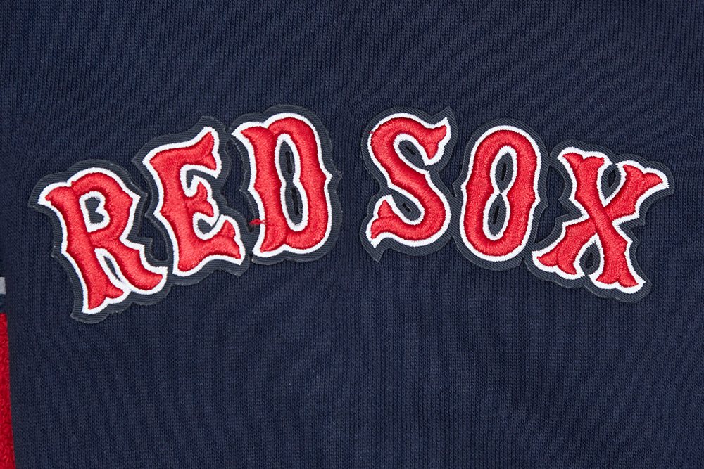MLB BOSTON RED SOX MASHUP MEN'S RIB PULLOVER HOODIE (MIDNIGHT NAVY/RED/MIDNIGHT NAVY) - Image 8