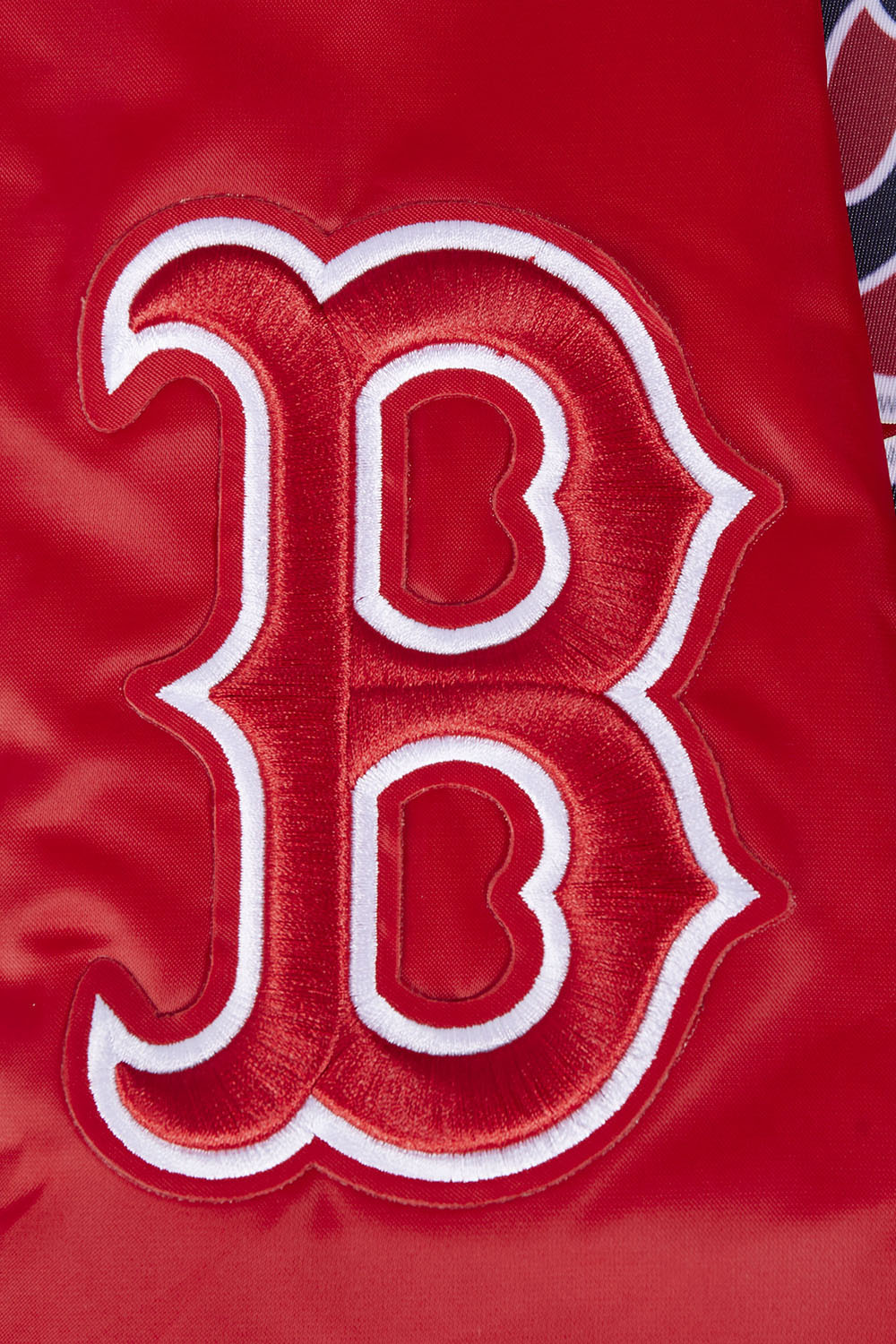 MLB BOSTON RED SOX SCRIPT TAIL MEN'S SATIN JACKET (RED/MIDNIGHT NAVY/RED) - Image 6
