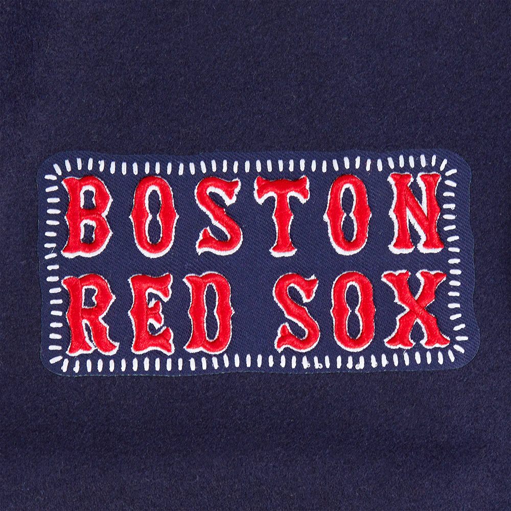 MLB BOSTON RED SOX DIY PICK STITCH MEN'S RIB WOOL VARSITY JACKET (MIDNIGHT NAVY/RED/MIDNIGHT NAVY) - Image 8