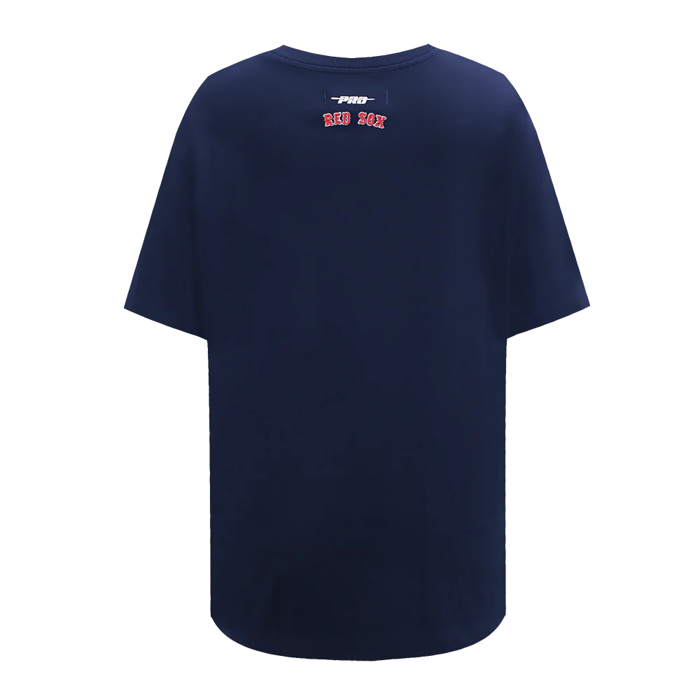 MLB BOSTON RED SOX SCRIPT TAIL WOMEN'S BOYFRIEND TOP (MIDNIGHT NAVY) - Image 3