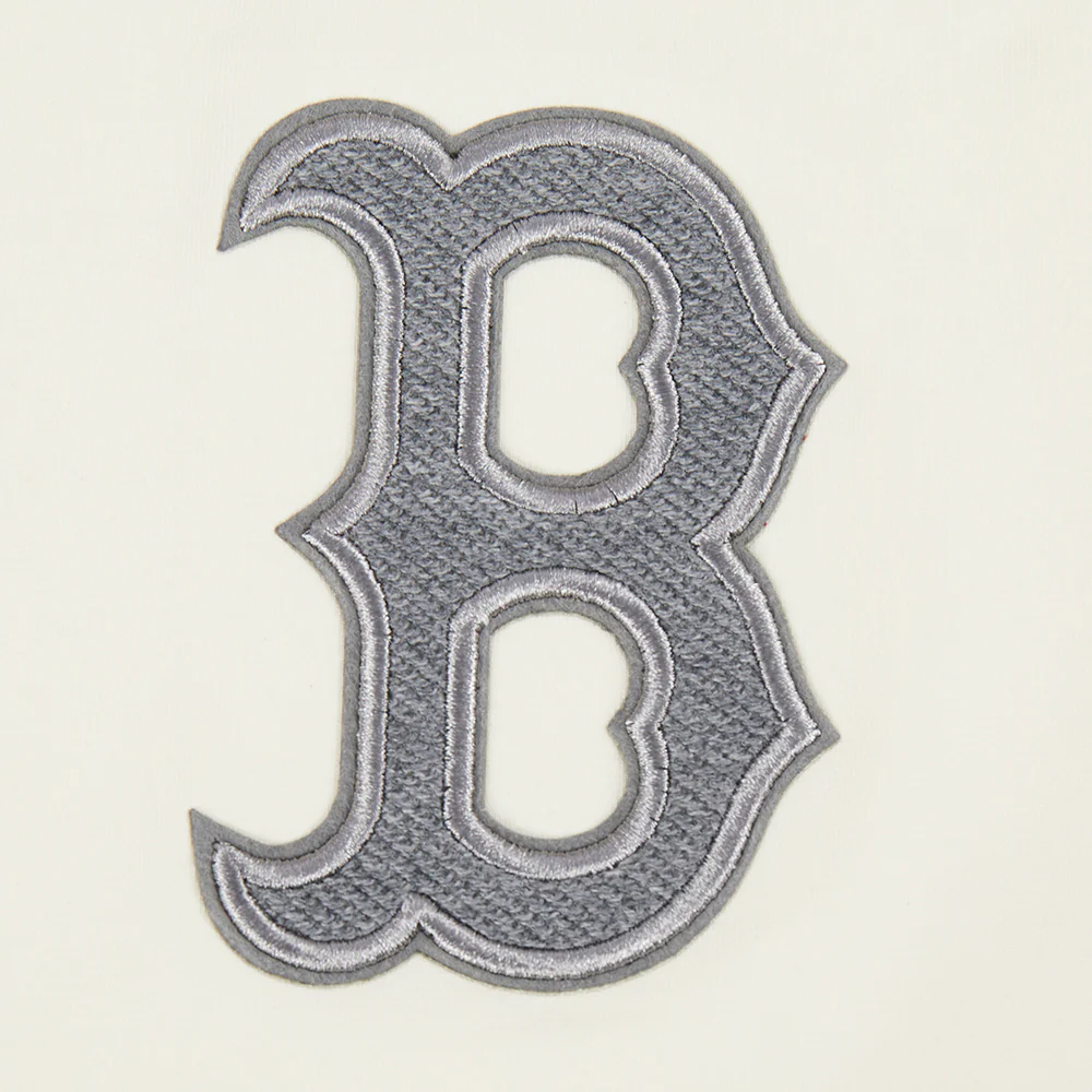 MLB BOSTON RED SOX REVERSE FRENCH TERRY WOMEN'S SINGLE JERSEY BOXY TOP (EGGSHELL) - Image 10