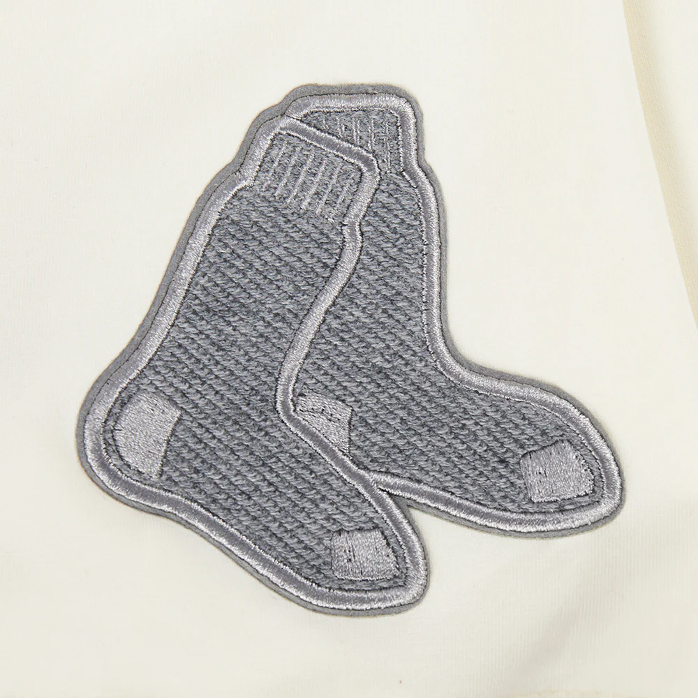 MLB BOSTON RED SOX REVERSE FRENCH TERRY WOMEN'S SINGLE JERSEY BOXY TOP (EGGSHELL) - Image 11