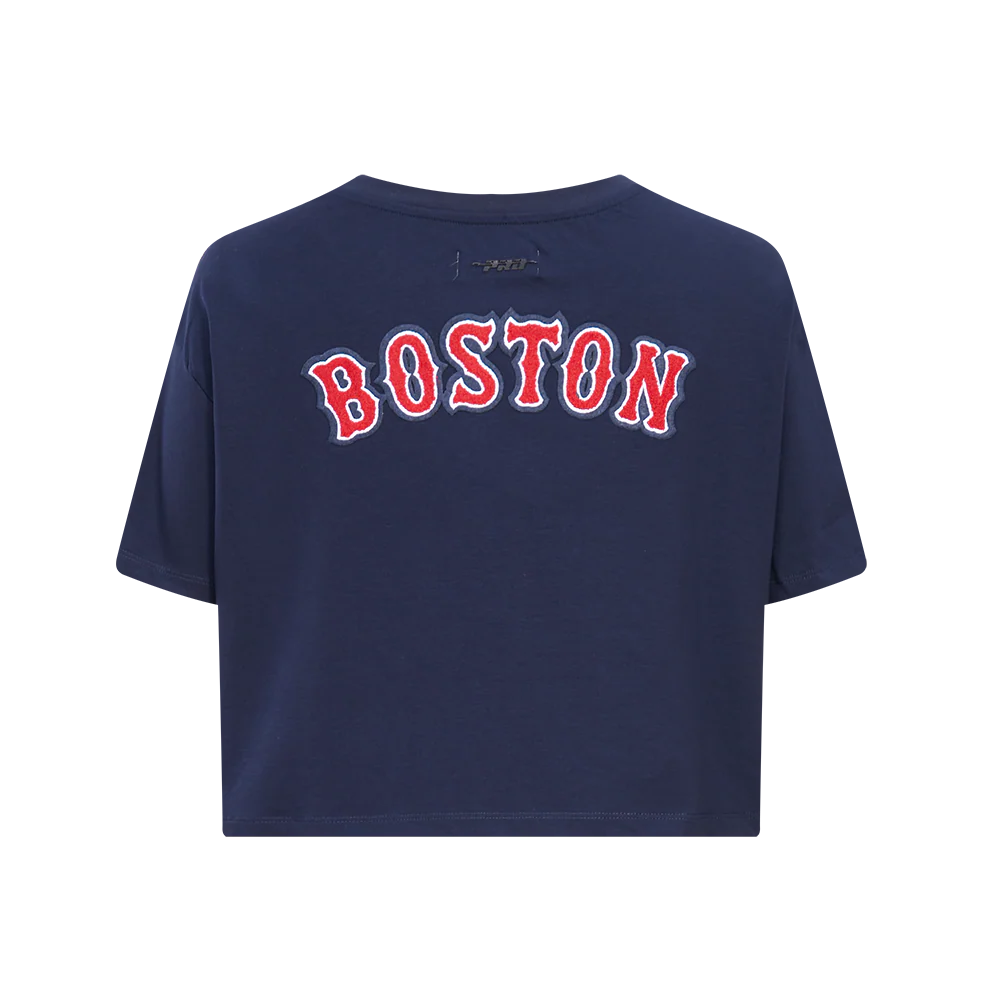 MLB BOSTON RED SOX CLASSIC WOMEN'S BOXY TOP (MIDNIGHT NAVY) - Image 3