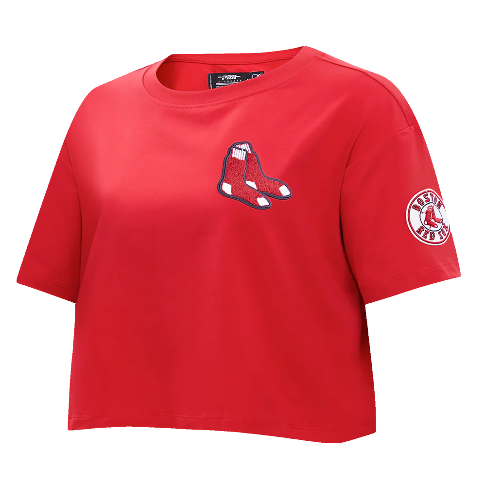 MLB BOSTON RED SOX CLASSIC WOMEN'S BOXY TOP (RED) - Image 2