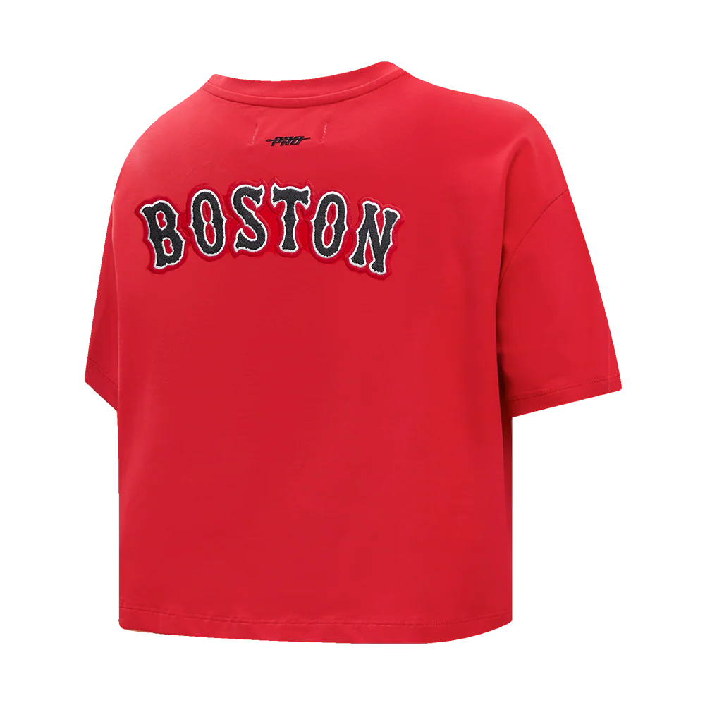 MLB BOSTON RED SOX CLASSIC WOMEN'S BOXY TOP (RED) - Image 3