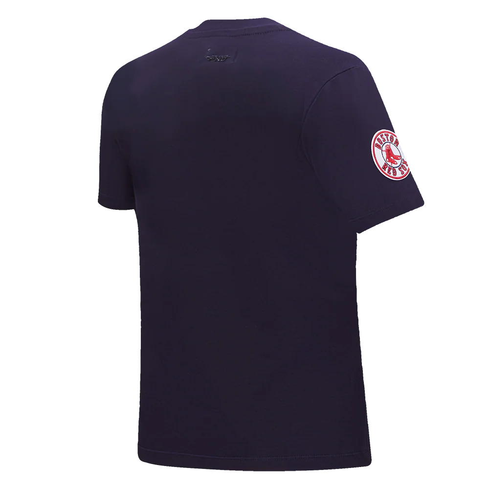MLB BOSTON RED SOX CLASSIC SHORT SLEEVE WOMEN'S SINGLE JERSEY SLIM FIT TOP (MIDNIGHT NAVY) - Image 3