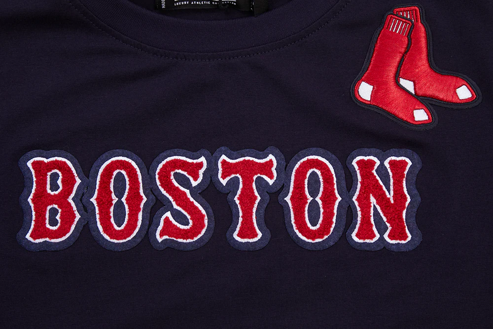 MLB BOSTON RED SOX CLASSIC SHORT SLEEVE WOMEN'S SINGLE JERSEY SLIM FIT TOP (MIDNIGHT NAVY) - Image 5