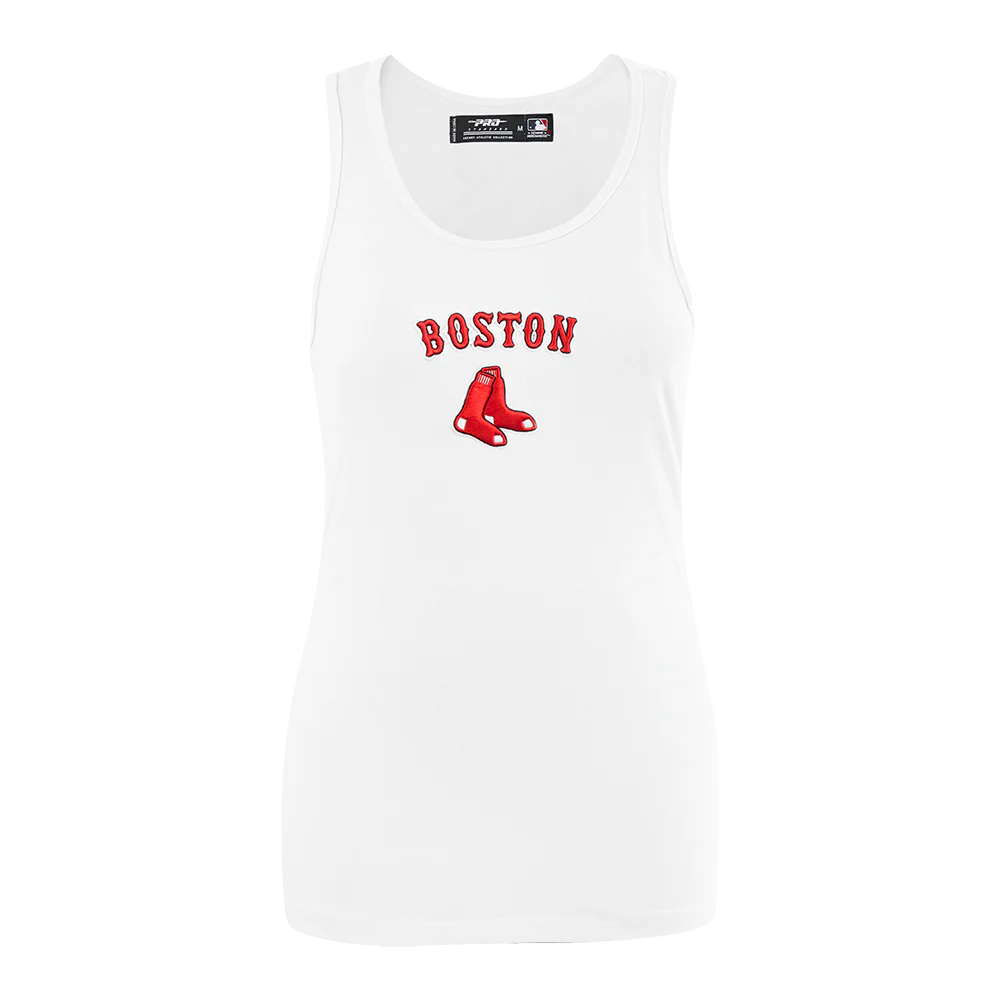 MLB BOSTON RED SOX CLASSIC WOMEN'S RELAXED FIT RACERBACK (WHITE)