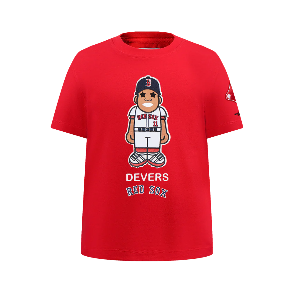 MLB BOSTON RED SOX RAFAEL DEVERS  #11 AVATAR BIG BOYS SHORT SLEEVE TOP (RED)