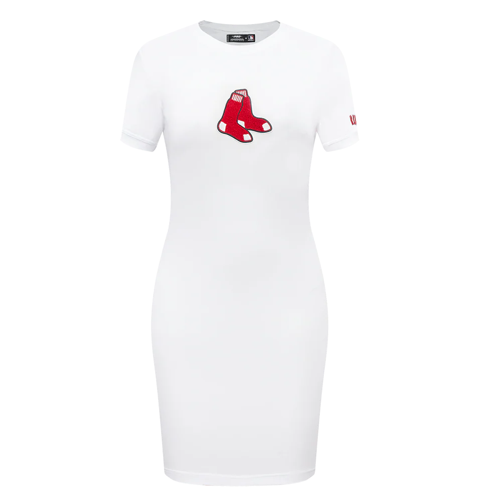 MLB BOSTON RED SOX CLASSIC WOMEN'S BODYCON DRESS (WHITE)
