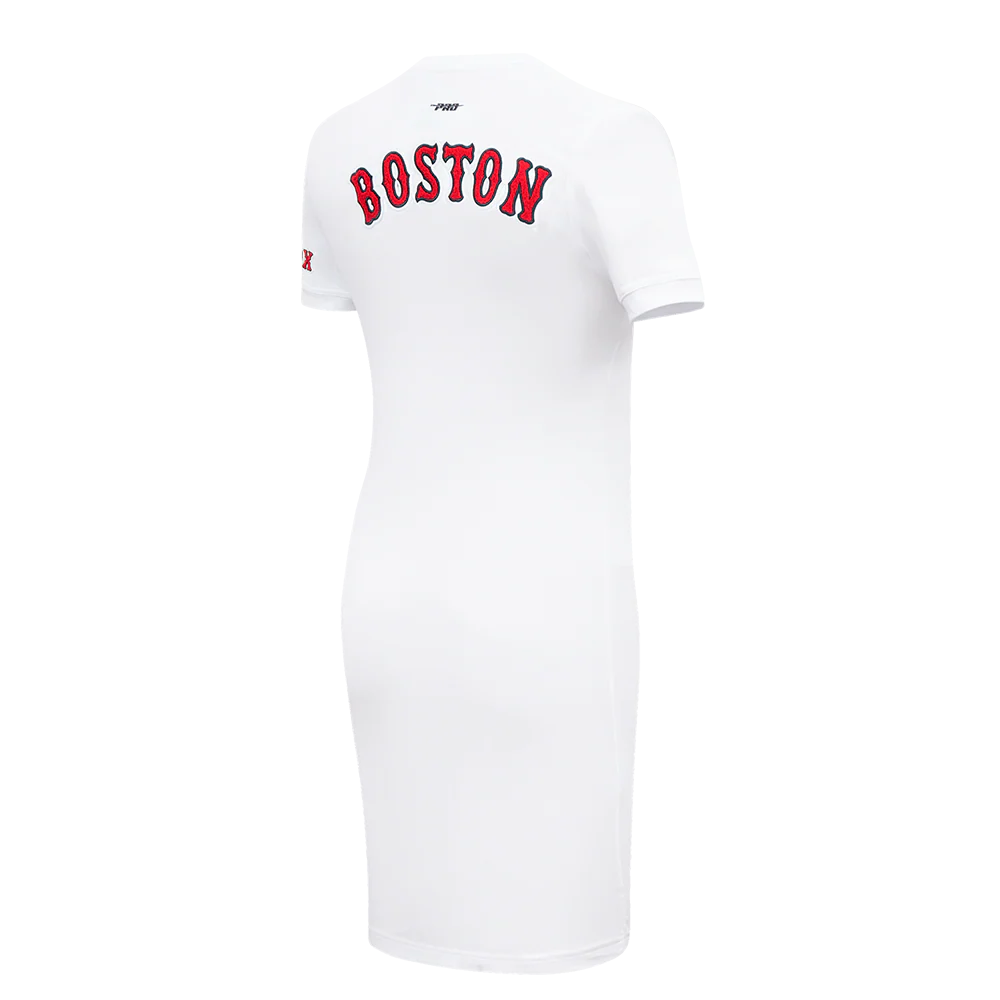 MLB BOSTON RED SOX CLASSIC WOMEN'S BODYCON DRESS (WHITE) - Image 4
