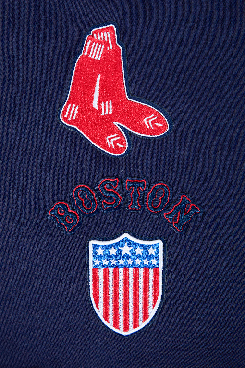 MLB BOSTON RED SOX RETRO CLASSIC WOMEN'S RIB CREWNECK (MIDNIGHT NAVY/RED/MIDNIGHT NAVY) - Image 6