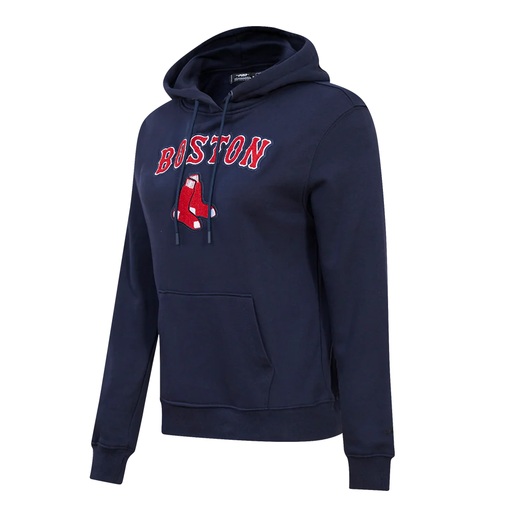 MLB BOSTON RED SOX CLASSIC WOMEN'S PULLOVER HOODIE (MIDNIGHT NAVY) - Image 4