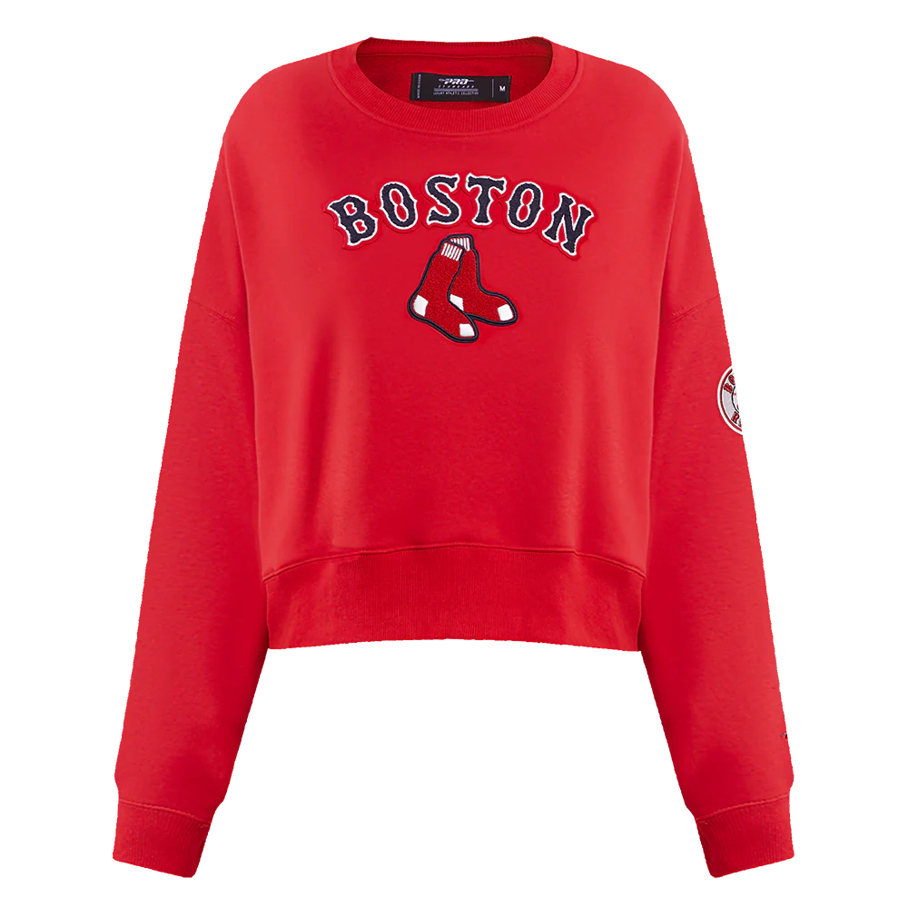 MLB BOSTON RED SOX CLASSIC WOMEN'S CREWNECK (RED)