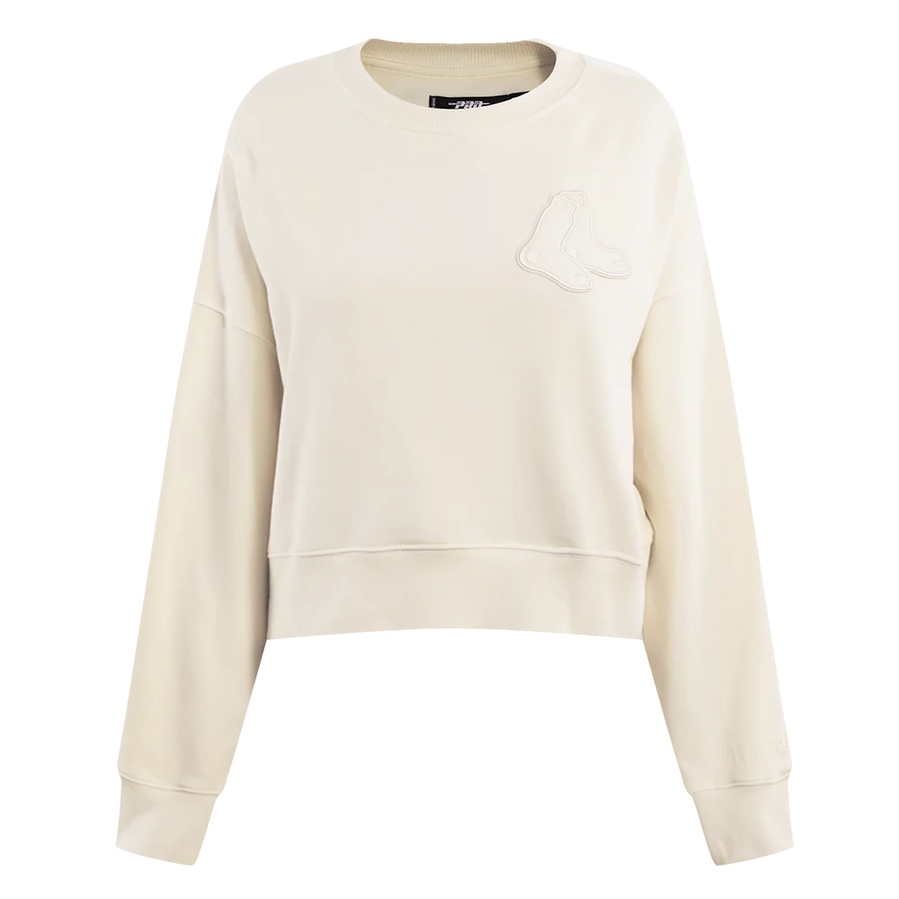 MLB BOSTON RED SOX NEUTRAL WOMEN'S CREWNECK (EGGSHELL)