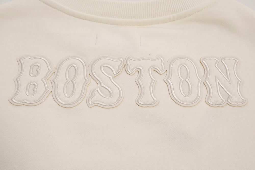 MLB BOSTON RED SOX NEUTRAL WOMEN'S CREWNECK (EGGSHELL) - Image 7