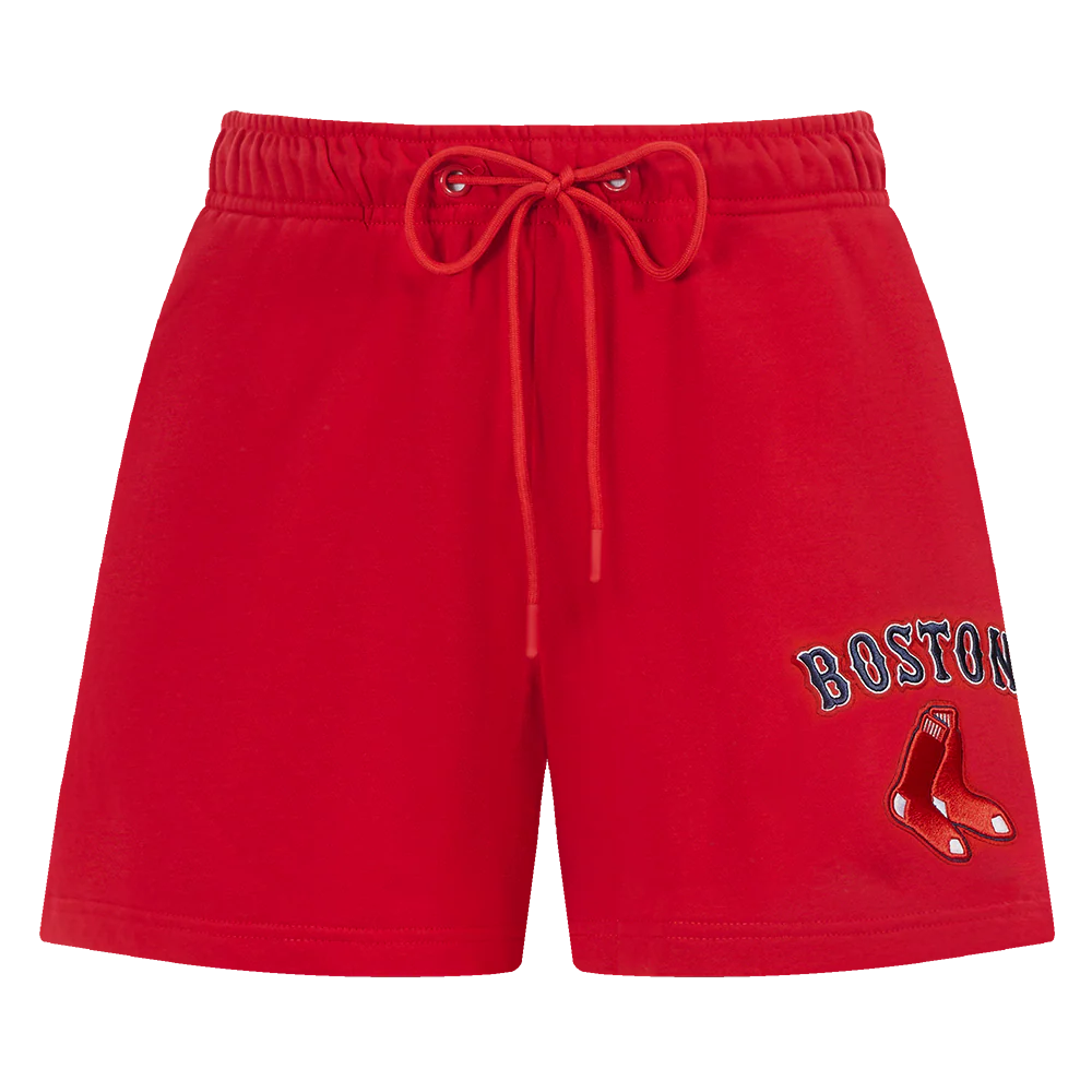 MLB BOSTON RED SOX CLASSIC WOMEN'S FLEECE SHORT (RED) - Image 2