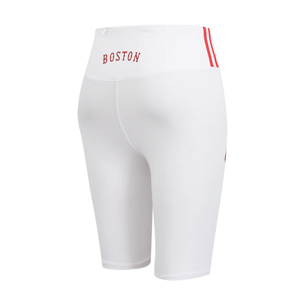MLB BOSTON RED SOX CLASSIC WOMEN'S COTTON BIKE SHORT (WHITE) - Image 3