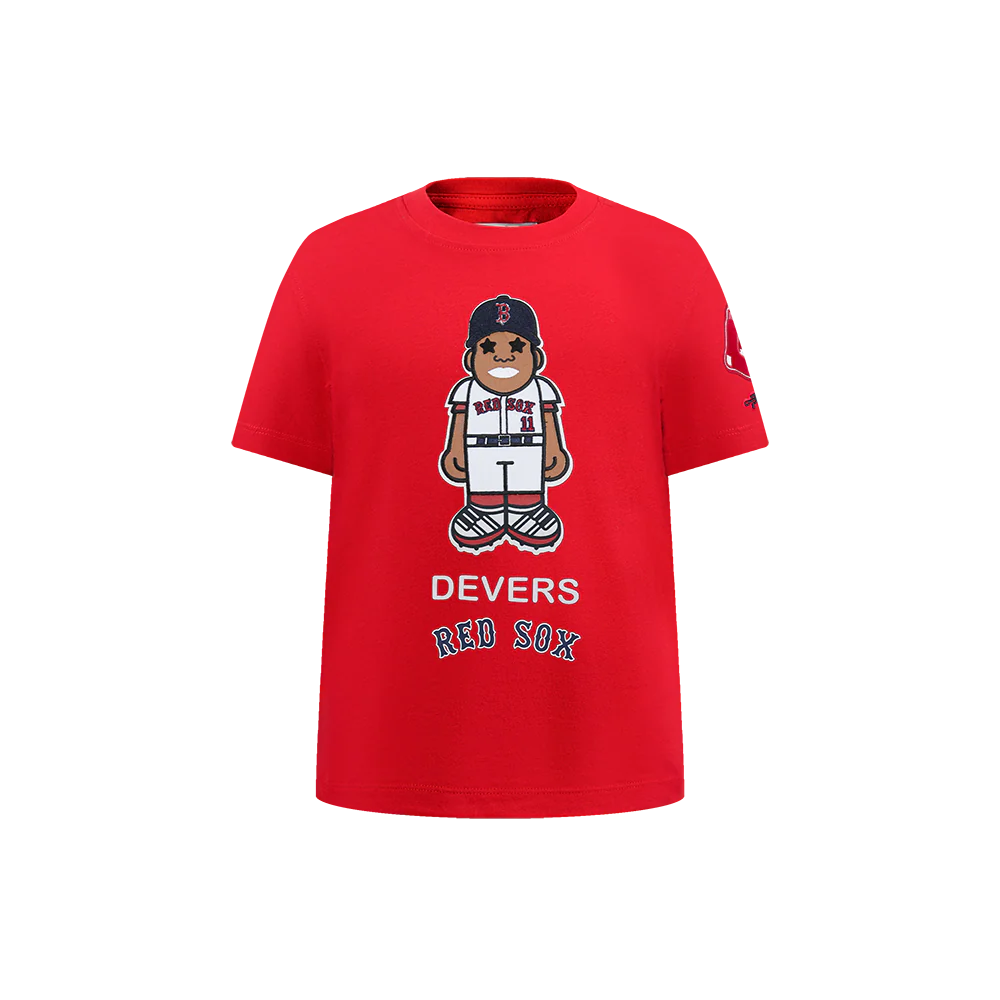 MLB BOSTON RED SOX RAFAEL DEVERS  #11 AVATAR LITTLE BOYS SHORT SLEEVE TOP (RED)