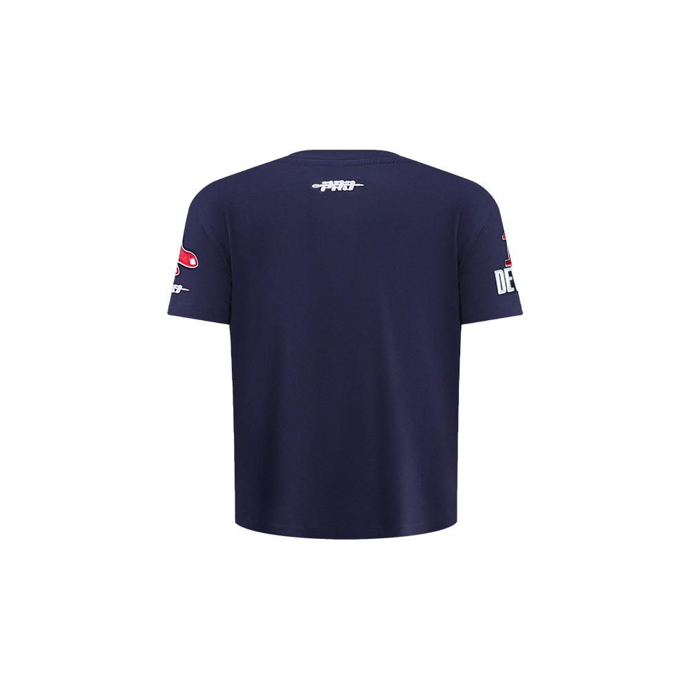 MLB BOSTON RED SOX RAFAEL DEVERS  #11 REMIX AVATAR TODDLER BOYS SHORT SLEEVE TOP (MIDNIGHT NAVY) - Image 4