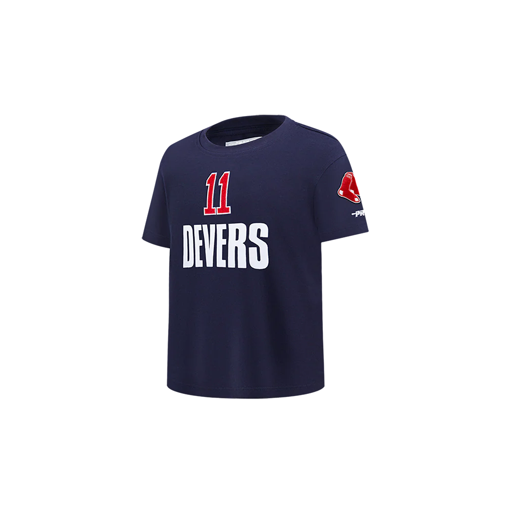 MLB BOSTON RED SOX RAFAEL DEVERS #11 CLASSIC PLAYER NAME AND NUMBER TODDLER BOY'S TEE (MIDNIGHT NAVY) - Image 2