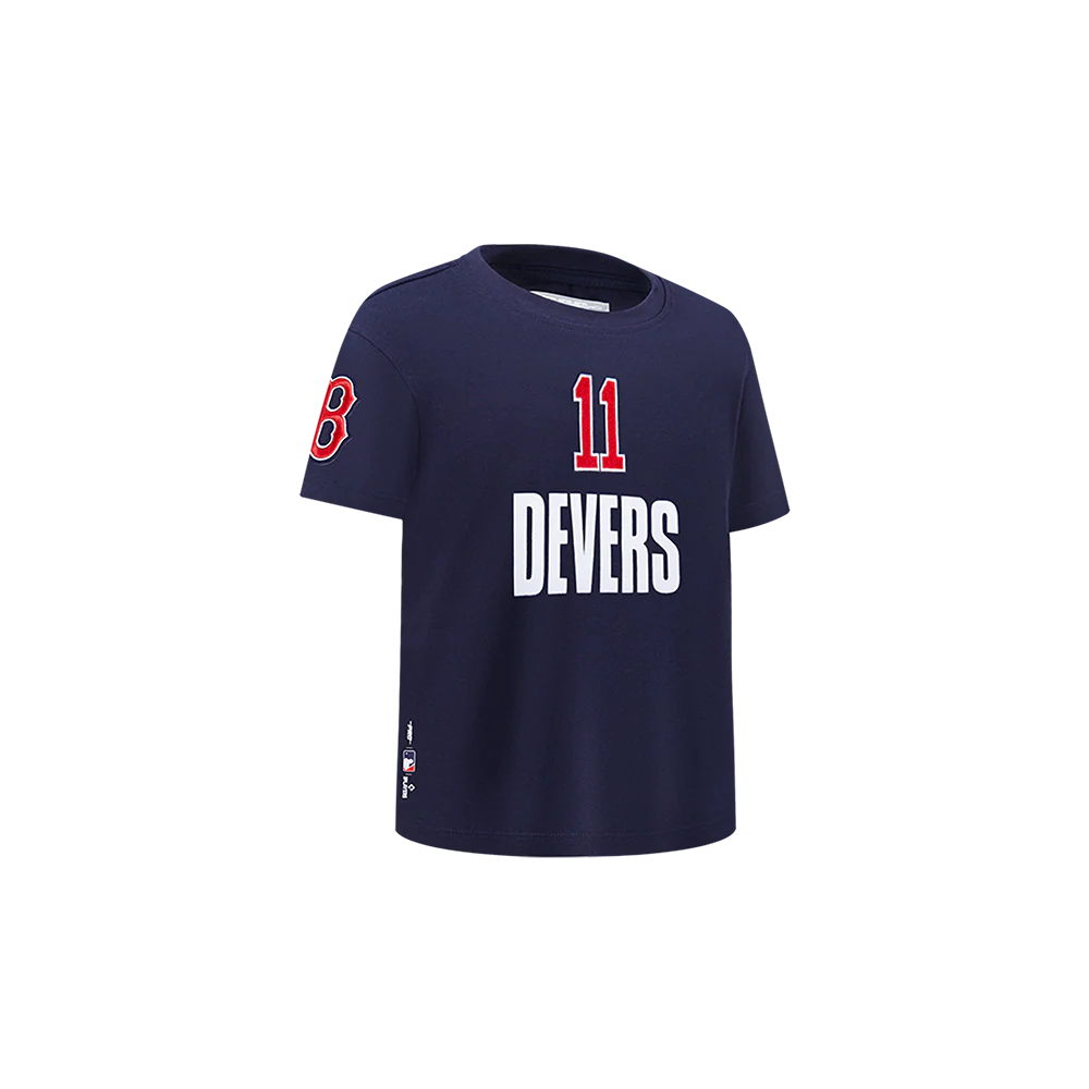 MLB BOSTON RED SOX RAFAEL DEVERS #11 CLASSIC PLAYER NAME AND NUMBER TODDLER BOY'S TEE (MIDNIGHT NAVY) - Image 3