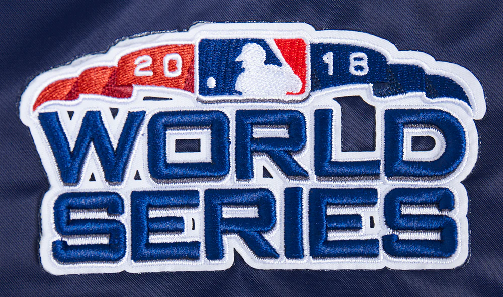 MLB BOSTON RED SOX MASHUP WOMEN'S RIB SATIN JACKET (MIDNIGHT NAVY/RED/MIDNIGHT NAVY) - Image 5