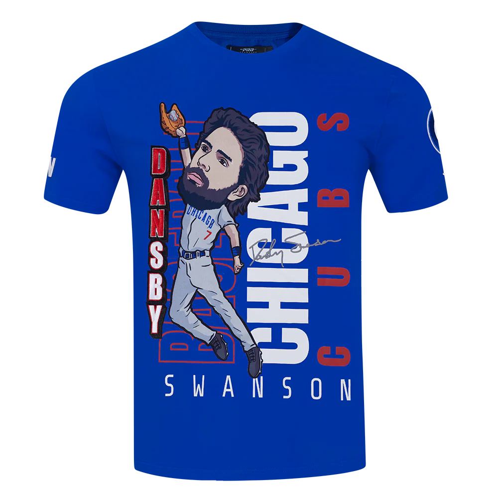 MLB CHICAGO CUBS DANSBY SWANSON #7 REMIX AVATAR SINGLE JERSEY MEN'S TOP (ROYAL BLUE)