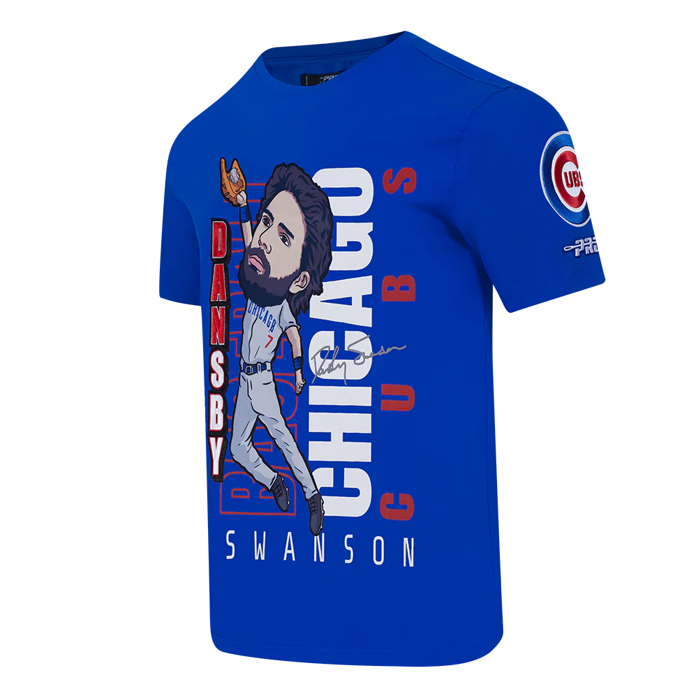 MLB CHICAGO CUBS DANSBY SWANSON #7 REMIX AVATAR SINGLE JERSEY MEN'S TOP (ROYAL BLUE) - Image 2