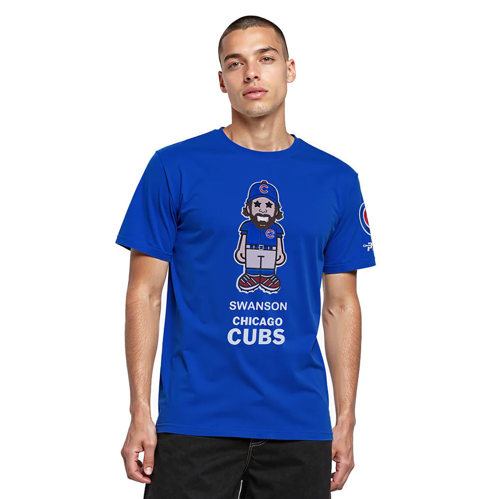 MLB CHICAGO CUBS DANSBY SWANSON #7 AVATAR SINGLE JERSEY MEN'S TOP (ROYAL BLUE)