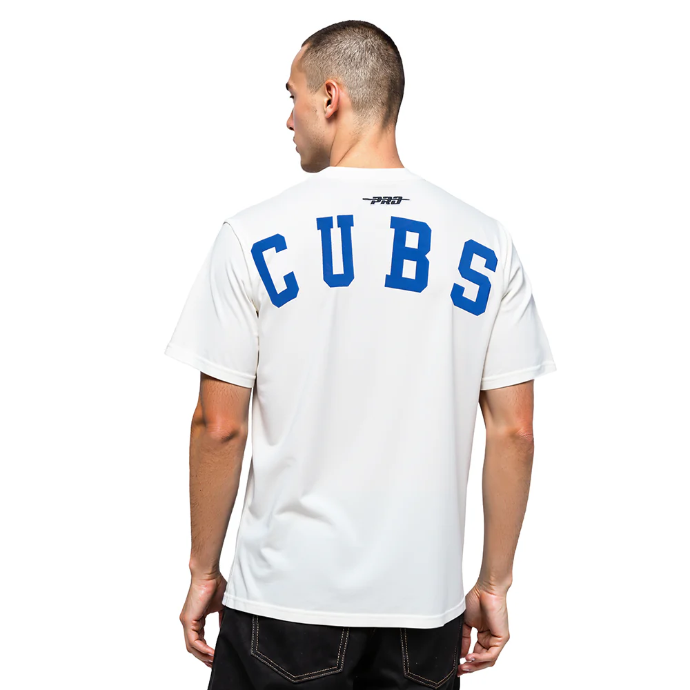 MLB CHICAGO CUBS WINGSPAN MEN'S CJ DROP SHOULDER TEE (WHITE)