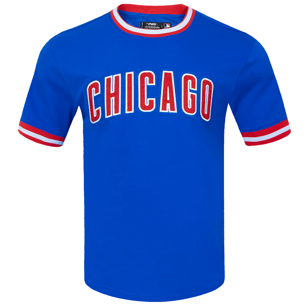 MLB CHICAGO CUBS CLASSIC CHENILLE MEN'S S/S TEE (ROYAL BLUE/RED) - Image 5
