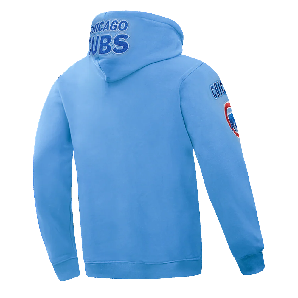 MLB CHICAGO CUBS CLASSIC CHENILLE MEN'S PULLOVER HOODIE (UNIVERSITY BLUE) - Image 4
