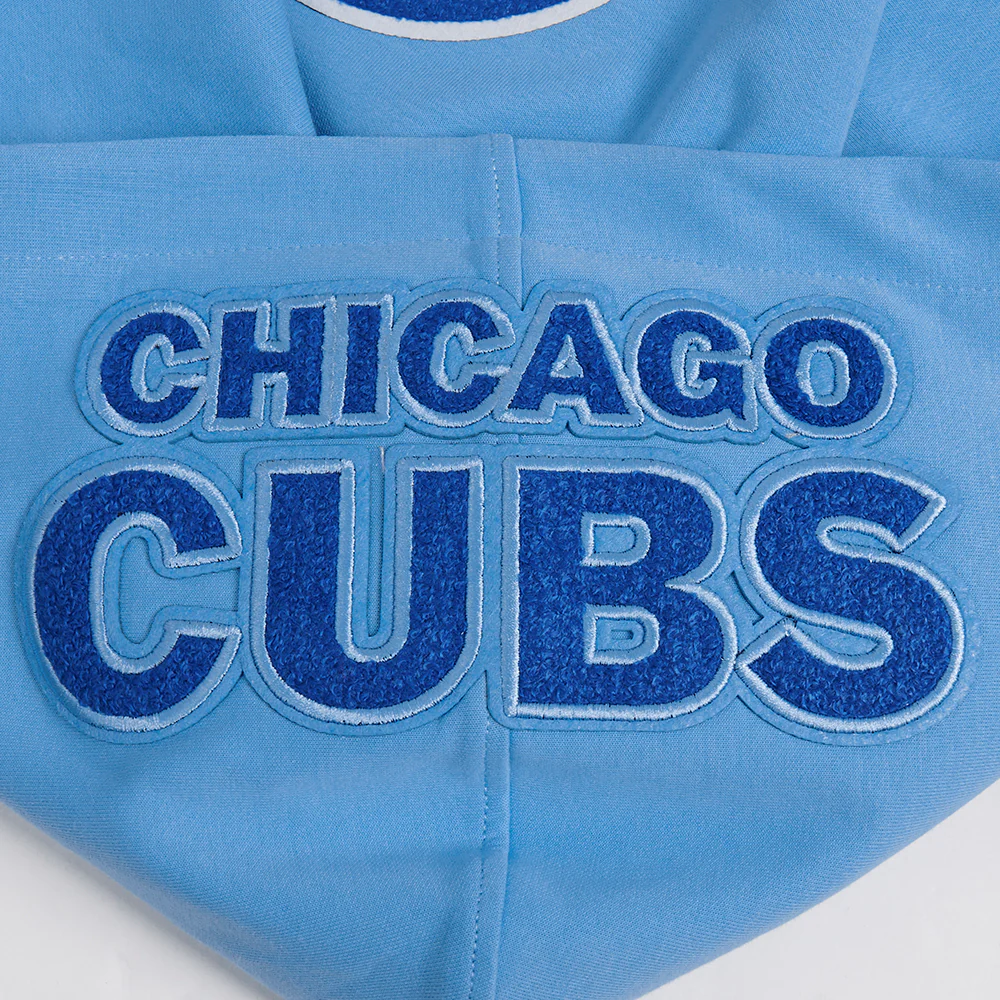 MLB CHICAGO CUBS CLASSIC CHENILLE MEN'S PULLOVER HOODIE (UNIVERSITY BLUE) - Image 6