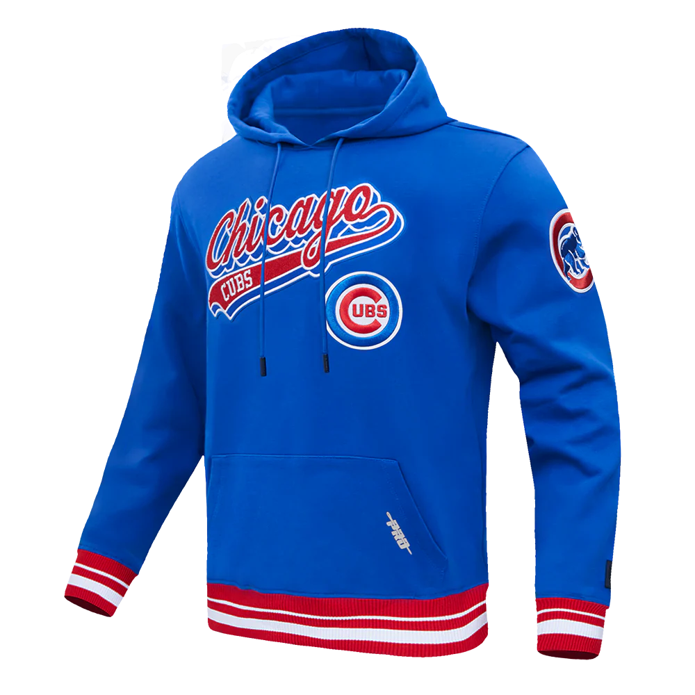 MLB CHICAGO CUBS SCRIPT TAIL MEN'S PULL OVER HOODIE (ROYAL BLUE/RED) - Image 2