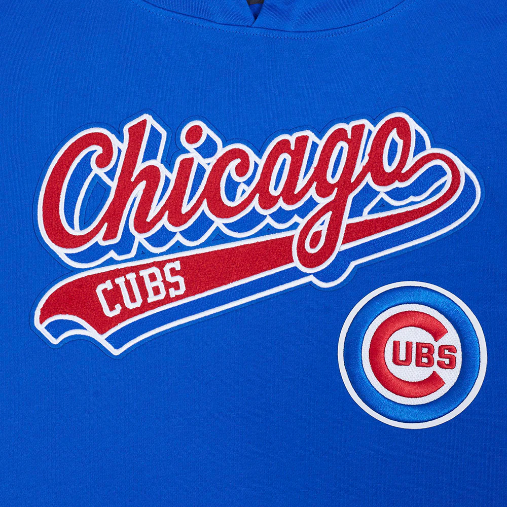 MLB CHICAGO CUBS SCRIPT TAIL MEN'S PULL OVER HOODIE (ROYAL BLUE/RED) - Image 5