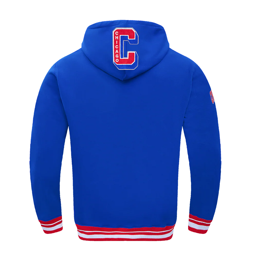 MLB CHICAGO CUBS MASHUP MEN'S RIB PULLOVER HOODIE (ROYAL BLUE/RED) - Image 3