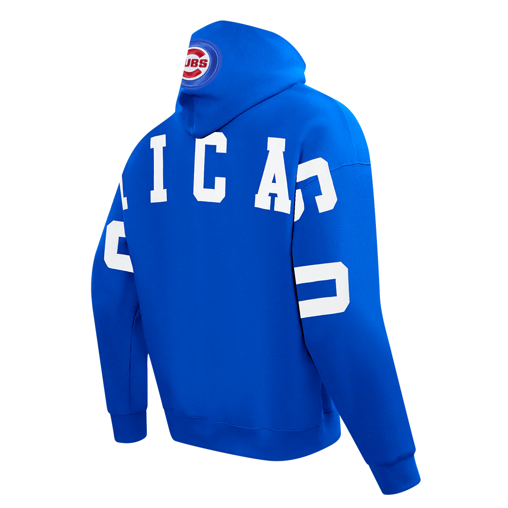MLB CHICAGO CUBS WINGSPAN MEN'S DROP SHOULDER FLC PO HOODIE (ROYAL BLUE) - Image 4