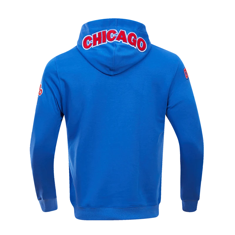 MLB CHICAGO CUBS CLASSIC CHENILLE MEN'S FULL ZIP HOODIE (ROYAL BLUE) - Image 3
