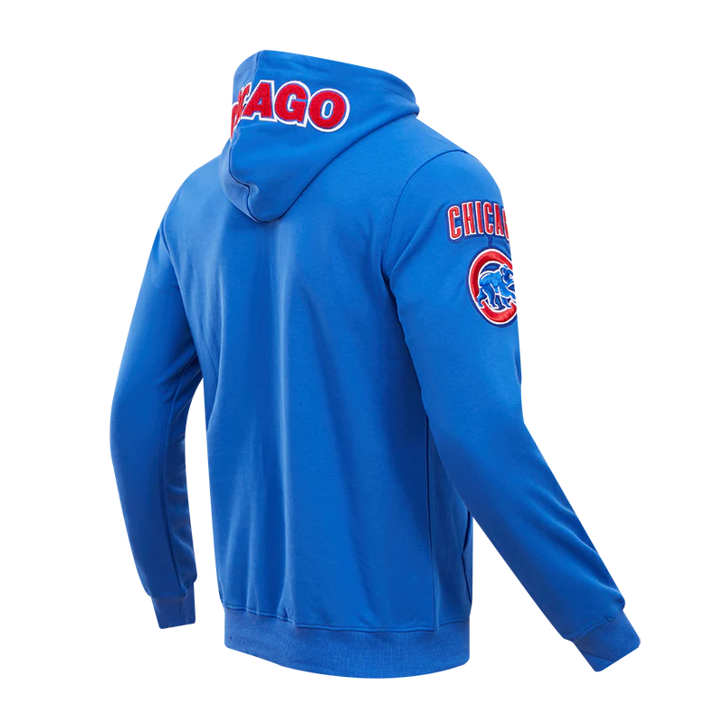 MLB CHICAGO CUBS CLASSIC CHENILLE MEN'S FULL ZIP HOODIE (ROYAL BLUE) - Image 4