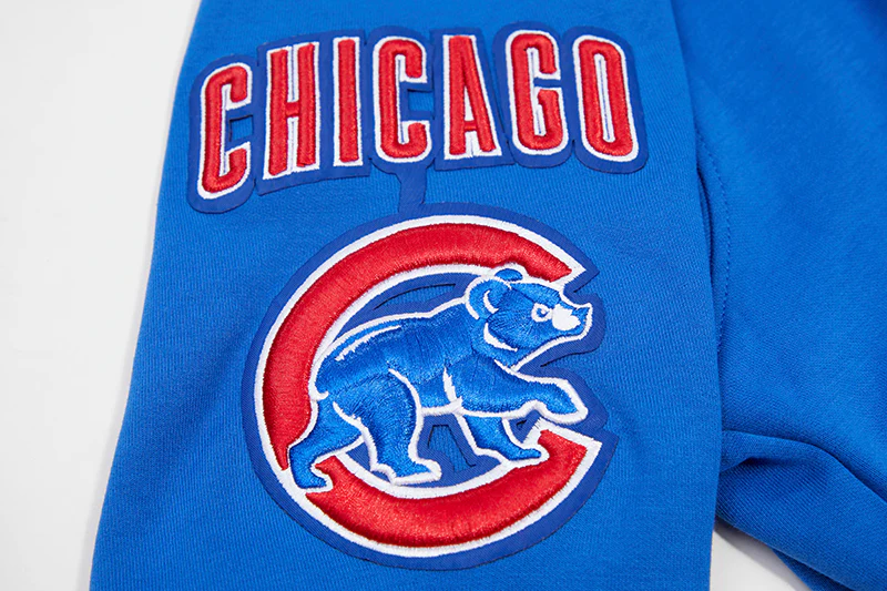 MLB CHICAGO CUBS CLASSIC CHENILLE MEN'S FULL ZIP HOODIE (ROYAL BLUE) - Image 5