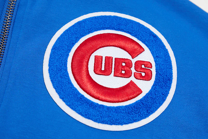 MLB CHICAGO CUBS CLASSIC CHENILLE MEN'S FULL ZIP HOODIE (ROYAL BLUE) - Image 6