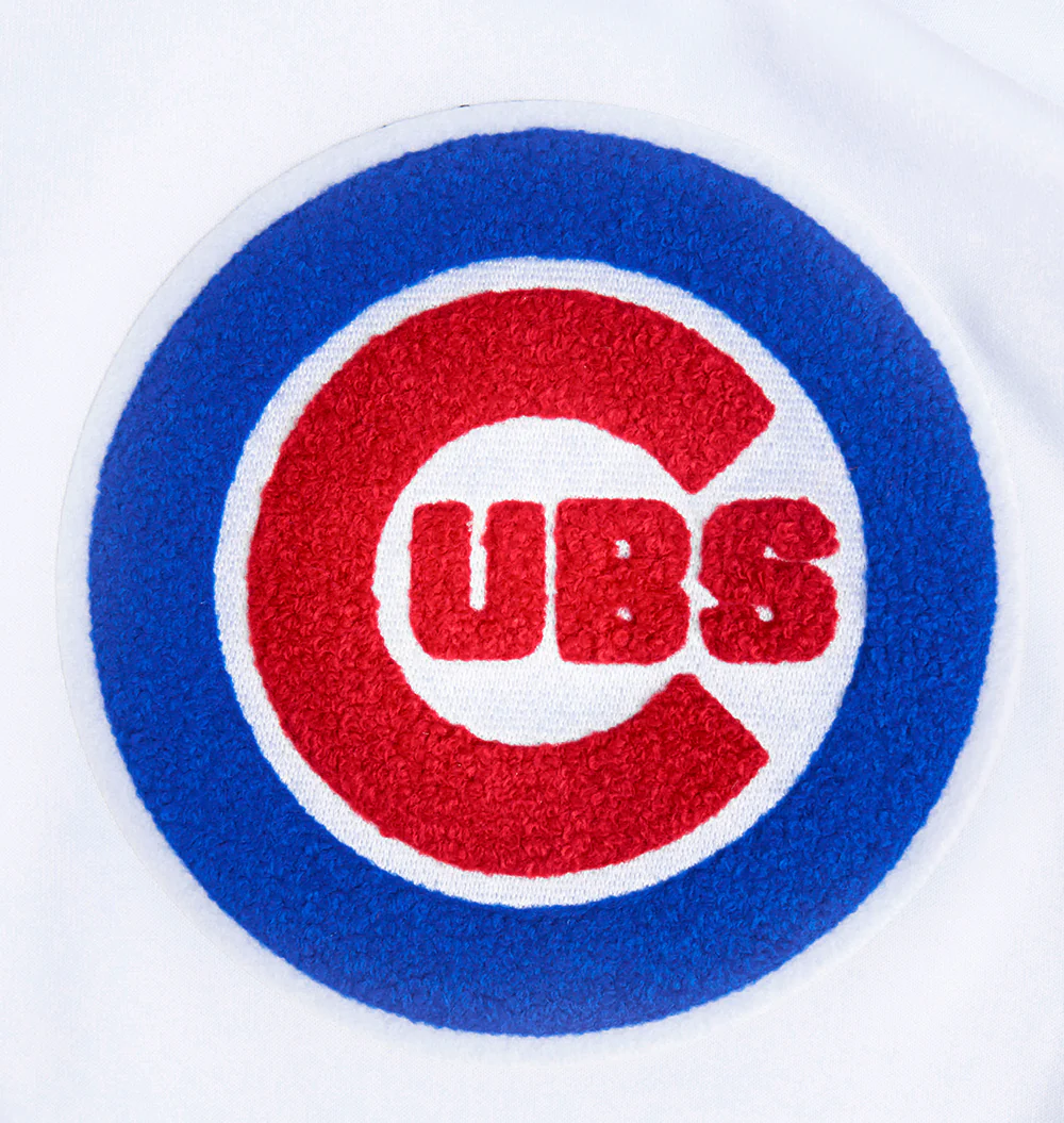 MLB CHICAGO CUBS CLASSIC CHENILLE MEN'S FULL ZIP PULLOVER HOODIE (WHITE) - Image 7